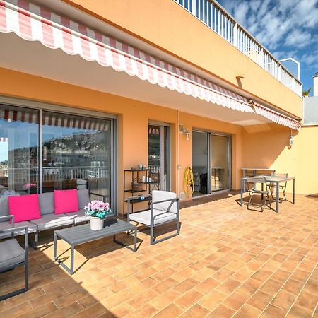 מנטון 'L'Alicante Proche' Gare, Terrasse, Vue Mer מראה חיצוני תמונה